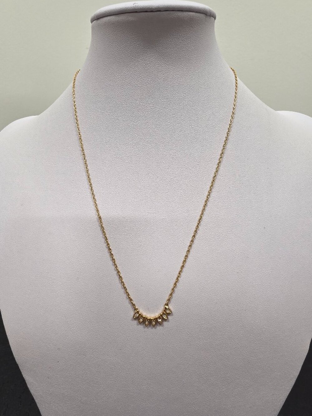 Stella & Dot Gold Crystal Petal Fringe Necklace | Size OS